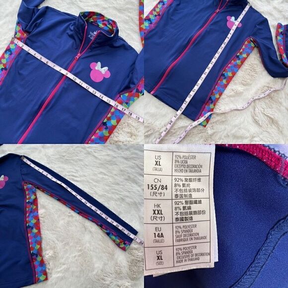 Disney Parks Girl’s Zip Up Jacket Mickey Logo Disneyland Resorts Navy Blue XL - Picture 11 of 12